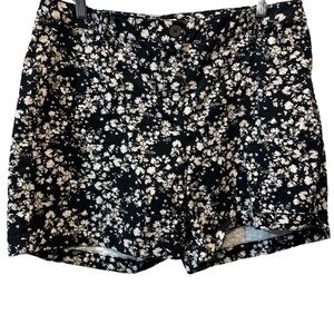 J.Jill Women’s Black & White Floral Shorts w Pockets